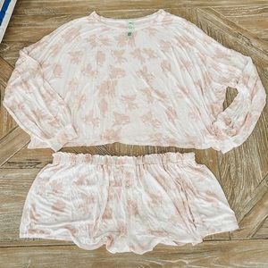 EUC Honeydew PJ Pajama Set 2-Piece XL Long Sleeve + Shorts